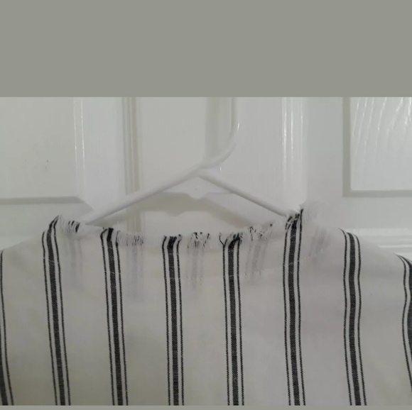 Drew Stripe Linen and Cotton Buttonless Blazer - Picture 6 of 8